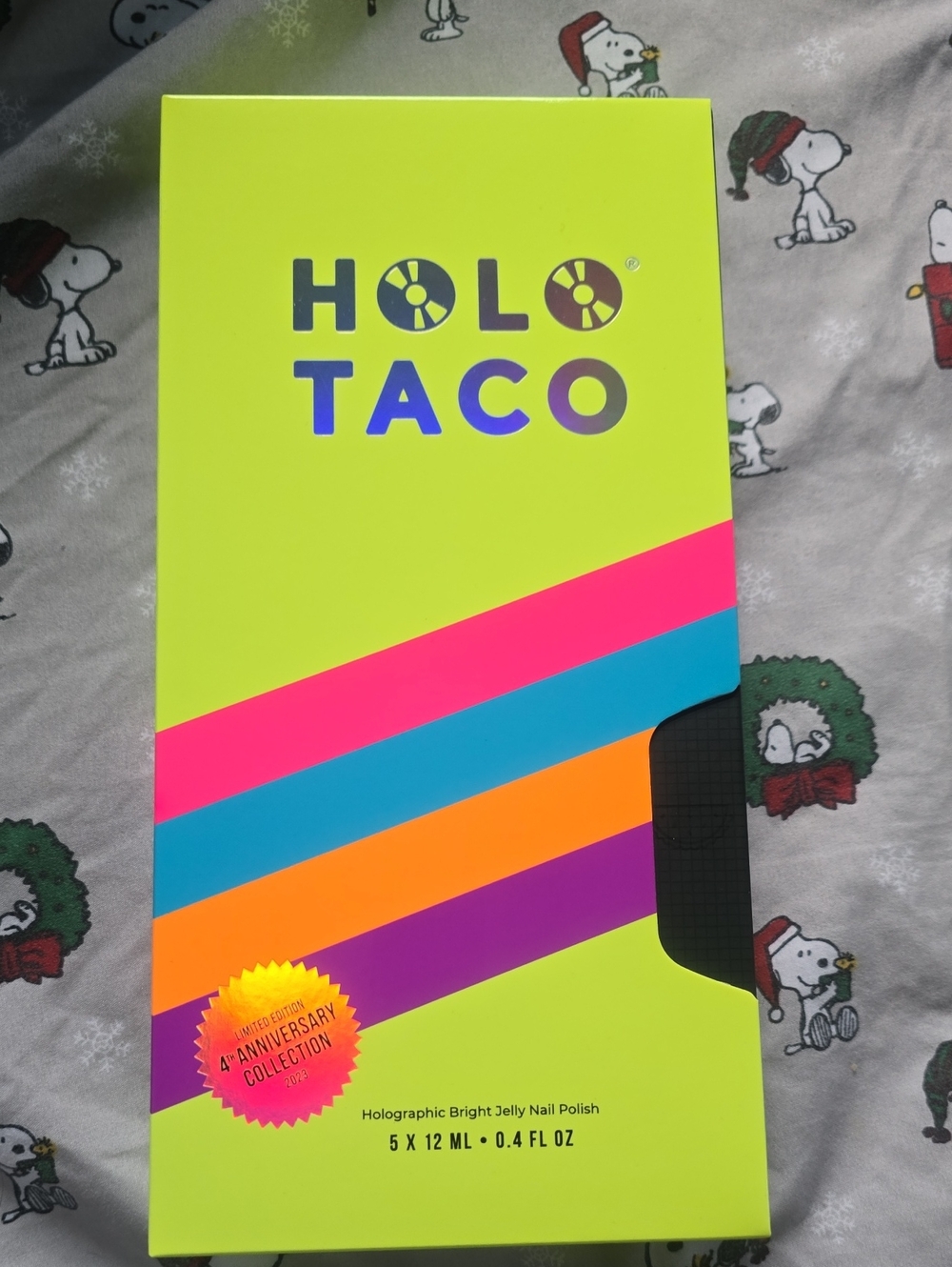 HOLO TACO Neon Lime Green Holographic Jelly Nail Polish Set